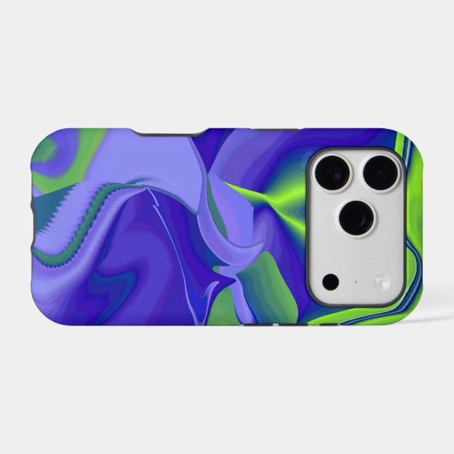 Evil Eye , 3D Abstract in green blue purple (Back (Horizontal))