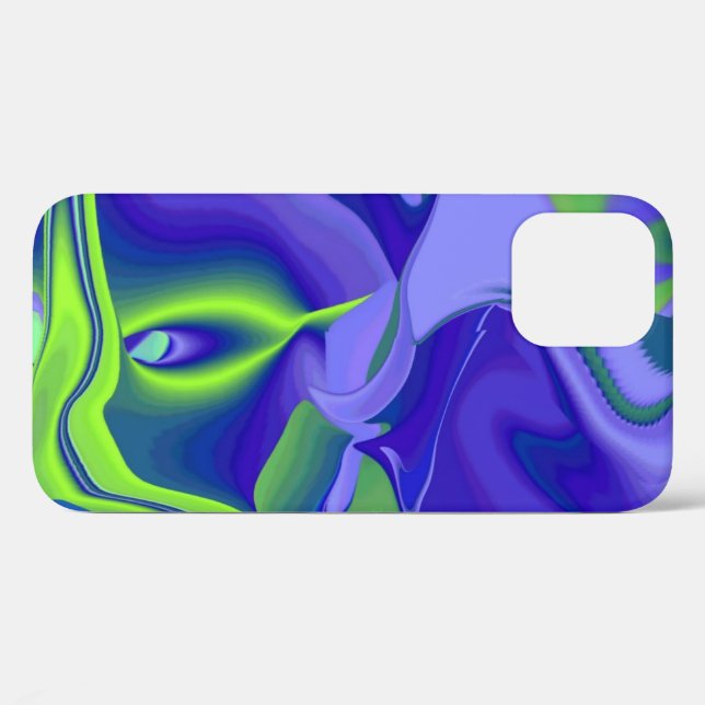 Evil Eye , 3D Abstract in green blue purple Case-Mate iPhone Case (Back (Horizontal))