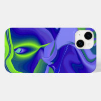 Evil Eye , 3D Abstract in green blue purple