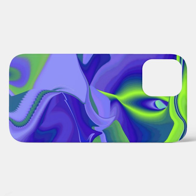 Evil Eye , 3D Abstract in green blue purple Case-Mate iPhone Case (Back (Horizontal))