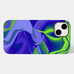 Evil Eye , 3D Abstract in green blue purple Case-Mate iPhone 14 Case