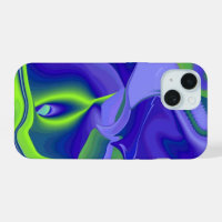 Evil Eye , 3D Abstract in green blue purple