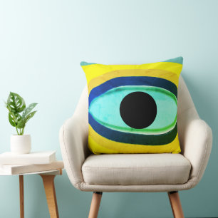Evil Eye  Abstract Cushion