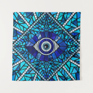 Evil Eye Amulet Mosaic Art Tapestry