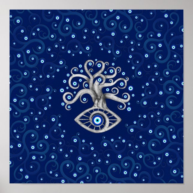 Evil Eye Amulet Tree Poster (Front)