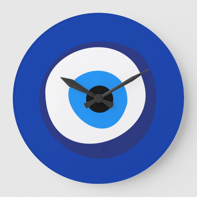 evil eye ancient symbol antiquity talisman superst large clock (Front)