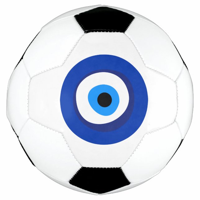 evil eye ancient symbol antiquity talisman superst soccer ball (Front)
