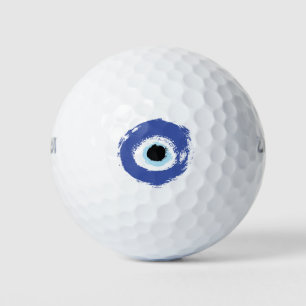 Evil Eye Artistic Blue Greek Golf Balls