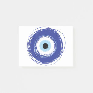 Evil Eye Artistic Blue Greek Post-it Notes