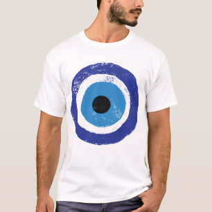 Evil Eye Artistic Blue Greek T-Shirt