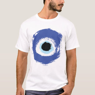 Evil Eye Artistic Blue Greek T-Shirt