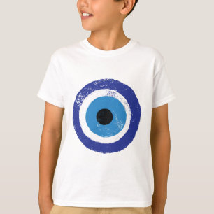 Evil Eye Artistic Blue Greek T-Shirt