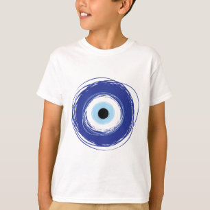Evil Eye Artistic Blue Greek T-Shirt