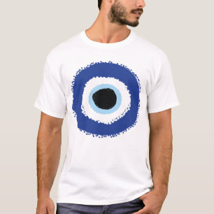 Evil Eye Artistic Blue Greek T-Shirt