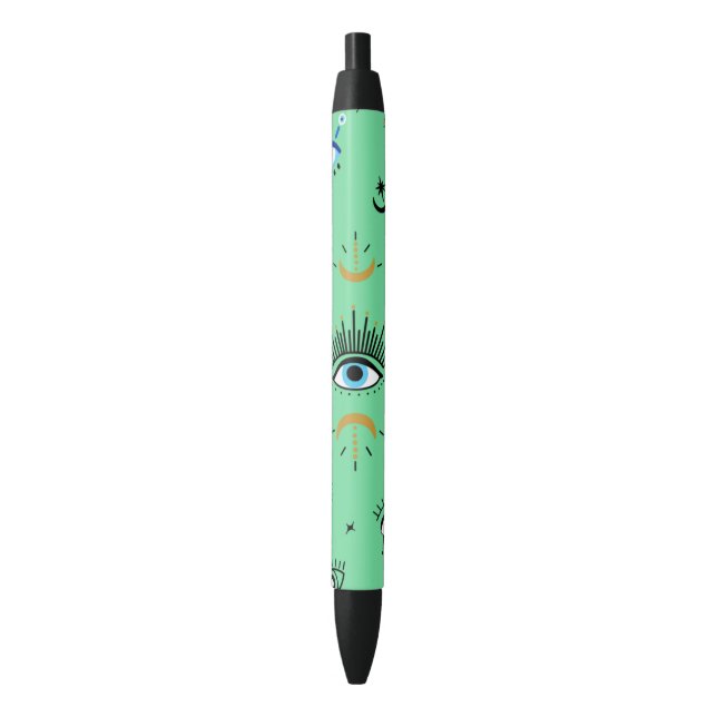 Evil Eye Black Ink Pen (Front Vertical)