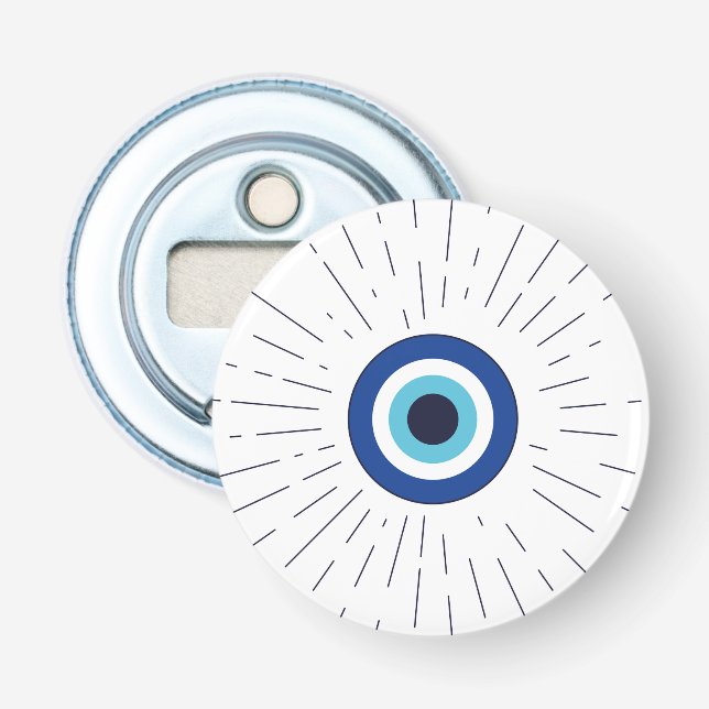 evil eye  (blue) bottle opener (Front)