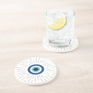 evil eye (blue) coaster