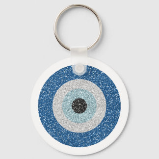 Evil eye - blue eye - scale large L Key Ring