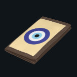 Evil Eye Blue Mati symbol design custom Trifold Wallet<br><div class="desc">Evil Eye Blue Mati symbol design custom Trifold Wallet. Famous Greek / Turkish charm drawing symbolic for believe in protection and good luck.</div>