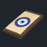 Evil Eye Blue Mati symbol design custom Trifold Wallet<br><div class="desc">Evil Eye Blue Mati symbol design custom Trifold Wallet. Famous Greek / Turkish charm drawing symbolic for believe in protection and good luck.</div>