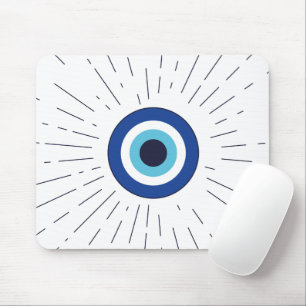 evil eye (blue) mouse pad