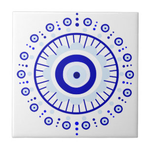 Evil Eye Burst Ceramic Tile