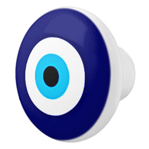 Evil Eye Charm Ceramic Knob