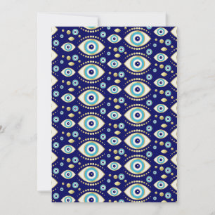 Evil Eye Charm Pattern Holiday Card