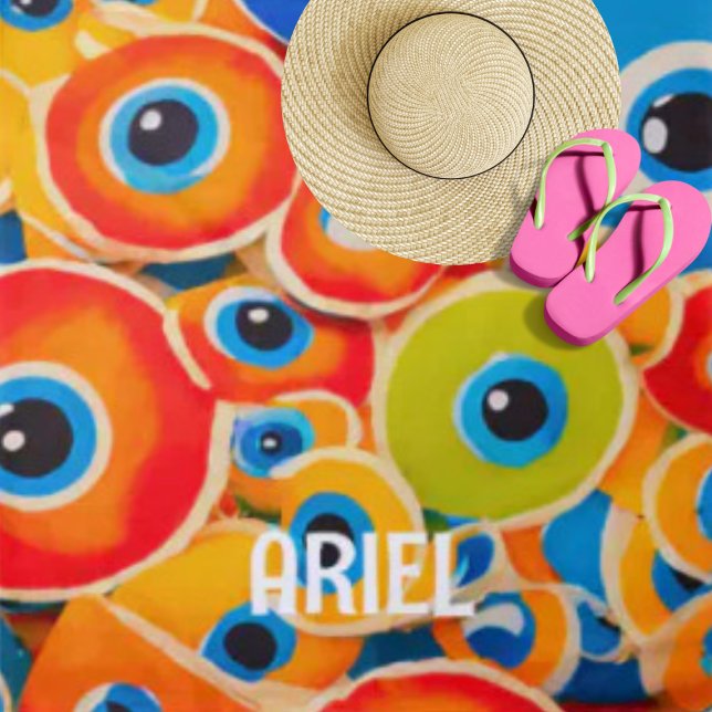 Evil Eye Colorful Beach Towel (The beach is calling!)