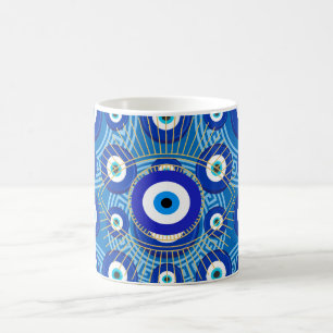 Evil Eye Colorful Protection, Nazar Amulet Style  Coffee Mug