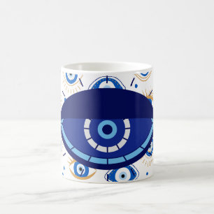 Evil Eye Colorful Protection, Nazar Amulet Style  Coffee Mug