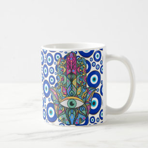 Evil Eye Colorful Protection, Nazar Amulet Style Coffee Mug