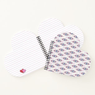 Evil Eye colourful Notebook Journal heart book