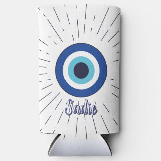 evil eye customisable seltzer can cooler