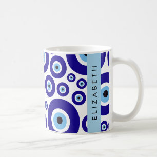 Evil Eye, Greek Eye, Turkish Eye, Mati, Your Name Coffee Mug