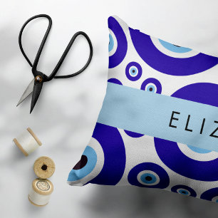 Evil Eye, Greek Eye, Turkish Eye, Mati, Your Name Pillowcase
