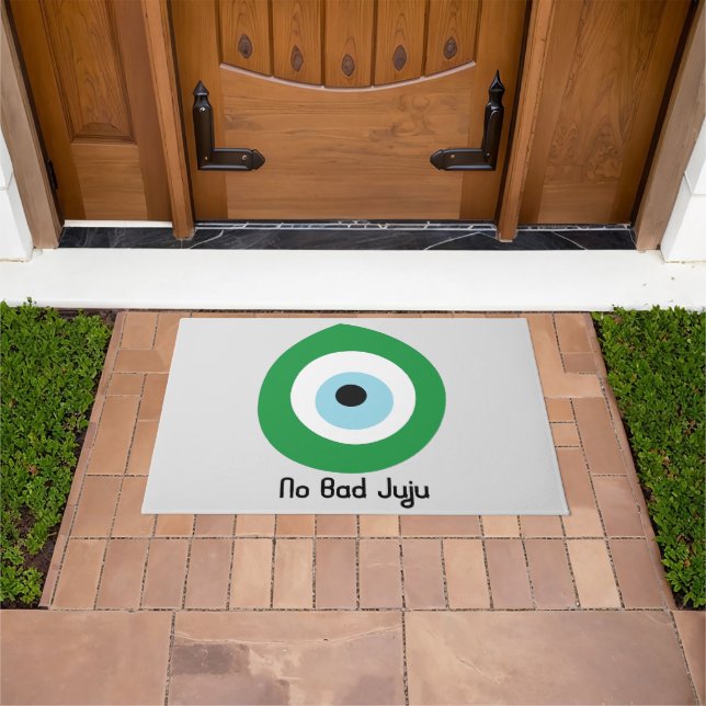 Evil Eye Green Nazar No Bad Juju Protection Doormat (Outdoor)