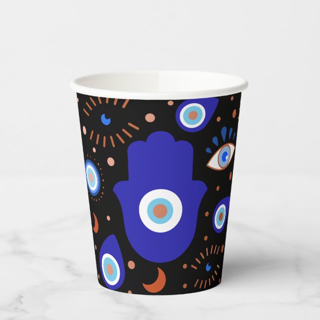 Evil Eye Halloween Paper Cups (Left)