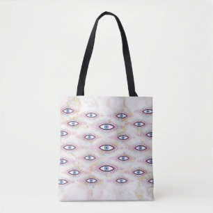 Evil Eye Happy Colourful Art Tote Bag