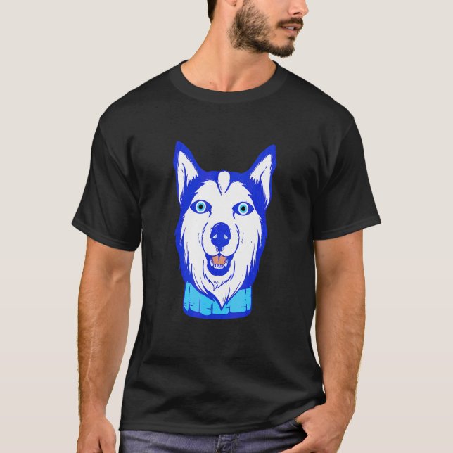Evil Eye Husky Dog For Greek Talisman Nazar Charm  T-Shirt (Front)