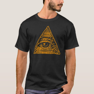 Evil Eye Illuminati Sun Pyramid Symbol Graphic Tee