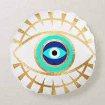 Evil Eye in Green Cushion