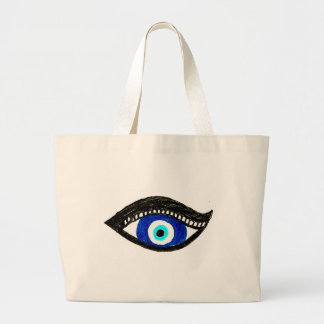 Evil eye large tote bag
