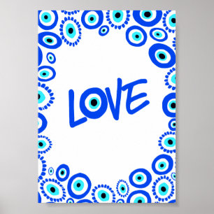 Evil Eye LOVE Symbol Poster