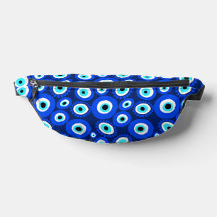 Evil Eye Lucky Charm Blue White Pattern Bum Bags
