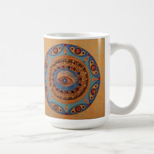 Evil Eye Mandala: Unique Painting Coffee Mug