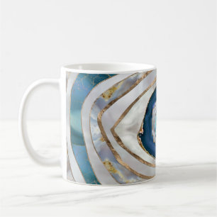 Evil Eye Mineral textures and gold Coffee Mug