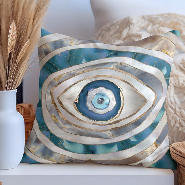 Evil Eye Mineral textures and gold Cushion (Creator Uploaded)