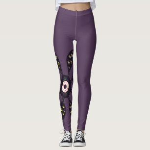 Evil Eye Monster Creepy Weird Gothic Art Leggings