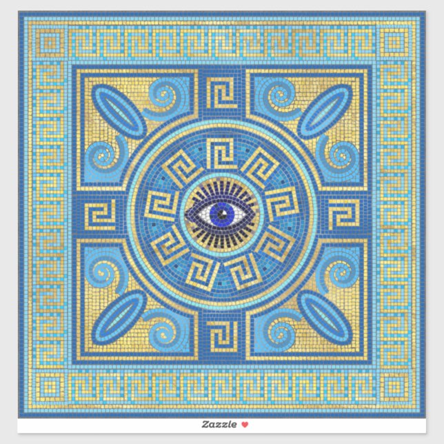 Evil Eye Mosaic Tile ornament (Sheet)
